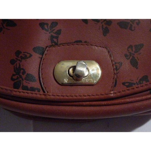 Bottega Veneta Vintage Crossbody Embossed Black Butterfly Print - Picture 2 of 12